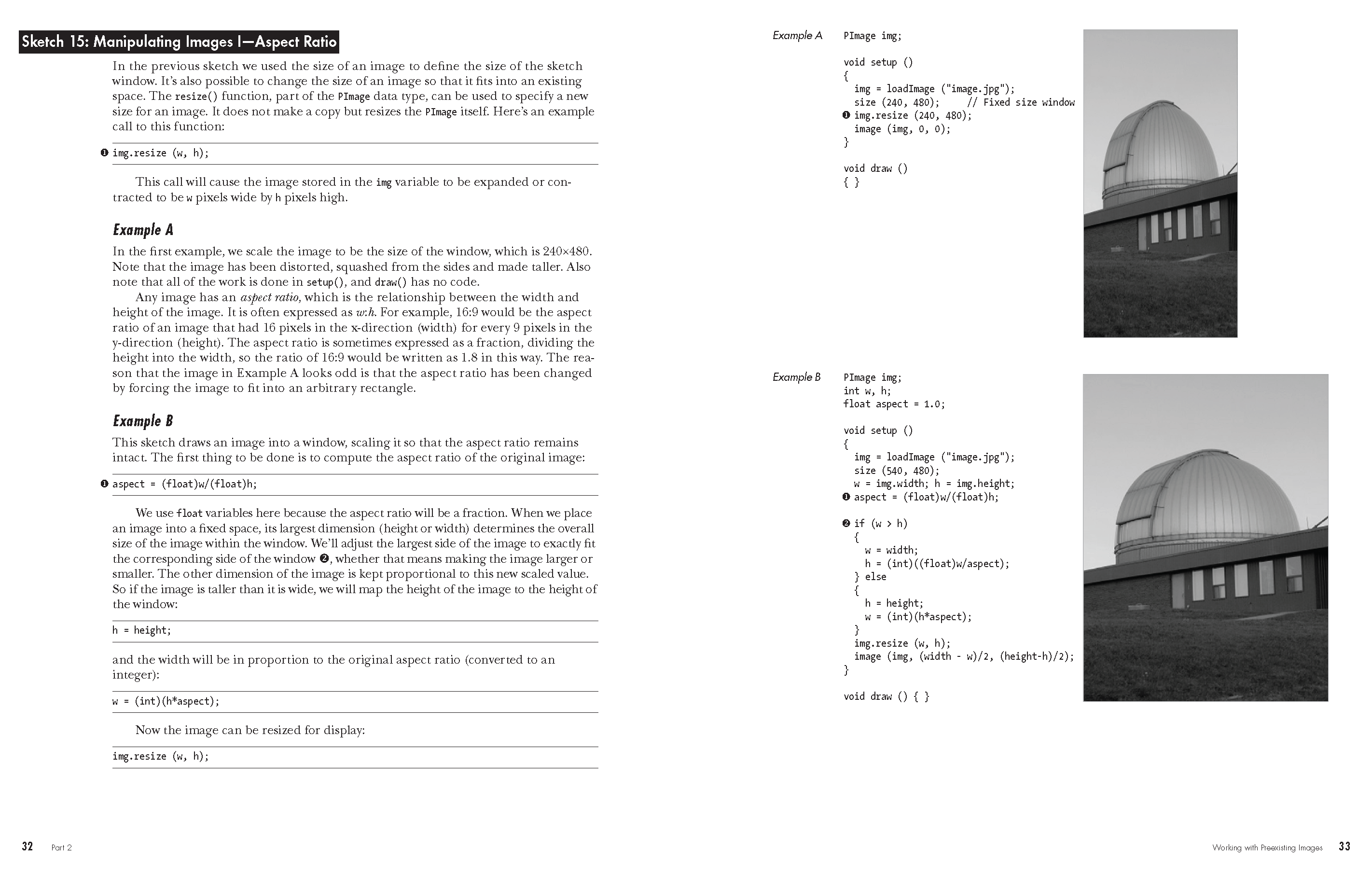 An Artist's Guide to Programming pages 32-33