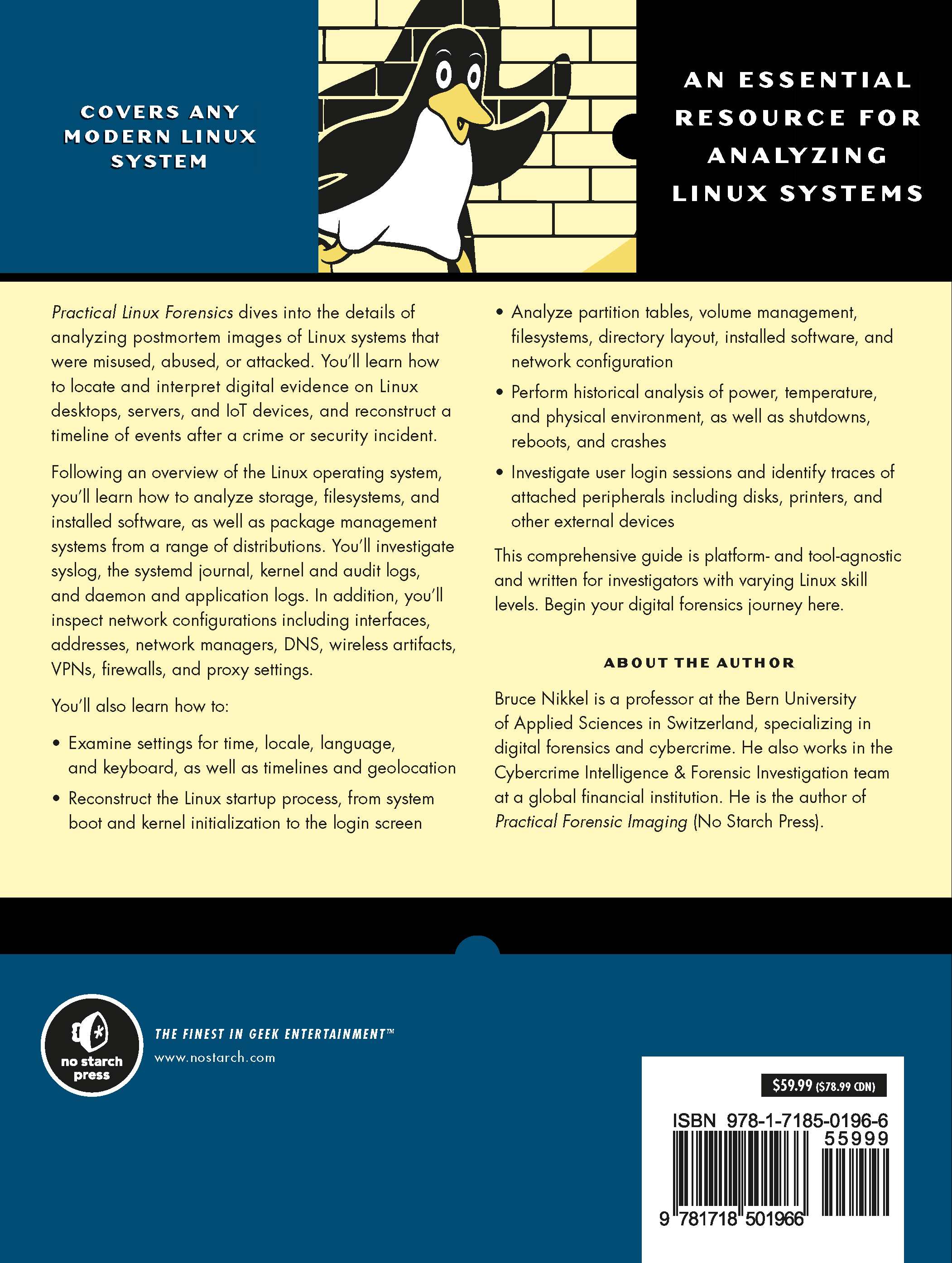 Practical Linux Forensics back cover