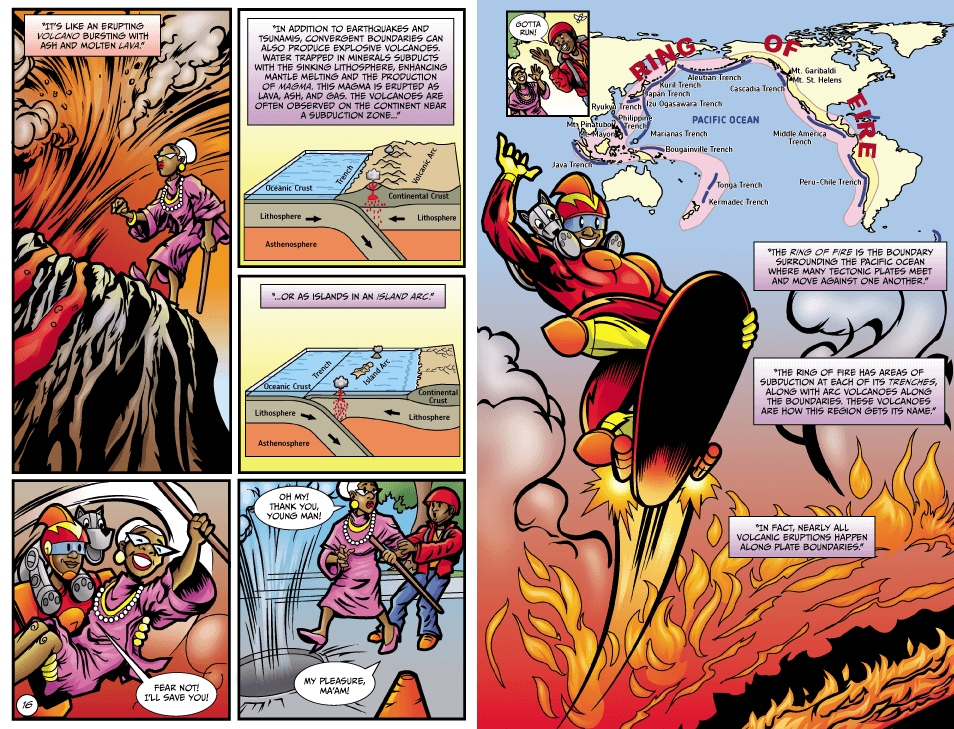 volcano comic strip